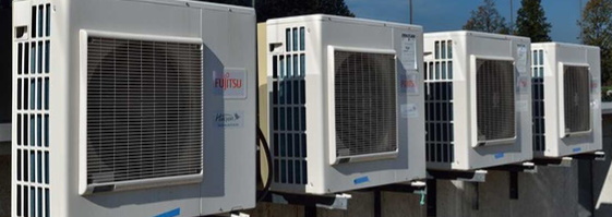 The image shows a series of HVAC systems