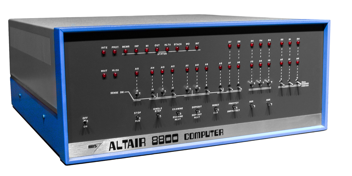 The image shows the original Altair 8800