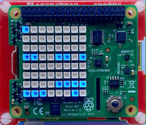 The gif shows the address and data bus LEDs in action